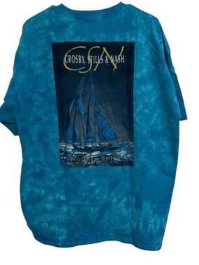 Sundog Crosby Stills Nash 1994 Wooden Ships Tie Dye Shirt 2XL XXL Vintage Grail